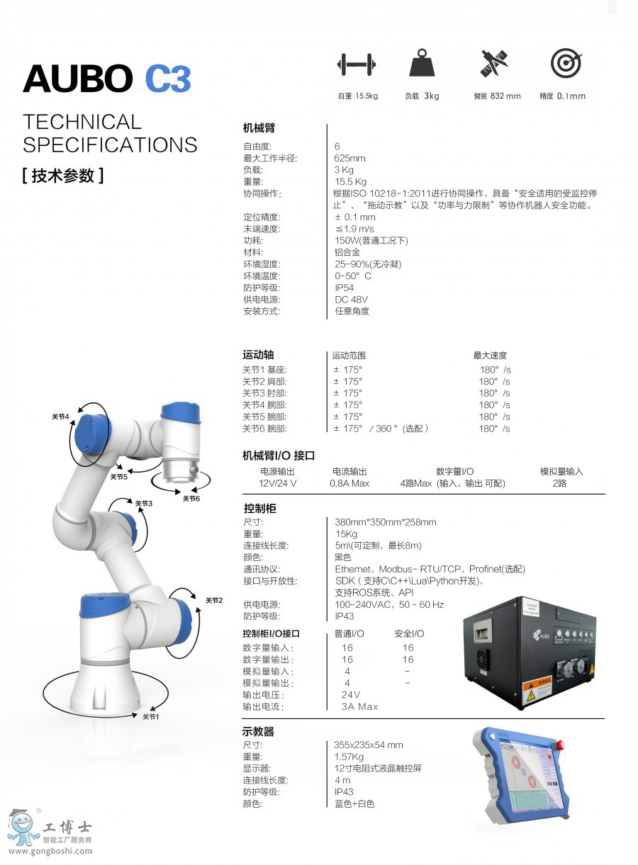 AUBO C3 f(xi)C(g(sh)(sh))