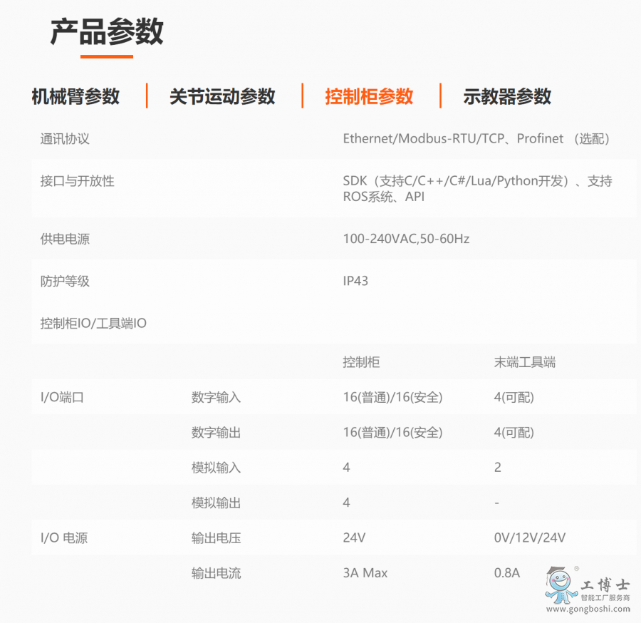 遨博i20產(chǎn)品參數(shù)3